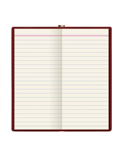 Legacy Slim Pocket Ruled Notebook Garnet