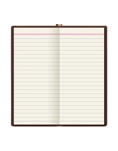Legacy Slim Pocket Ruled Notebook Chocolate