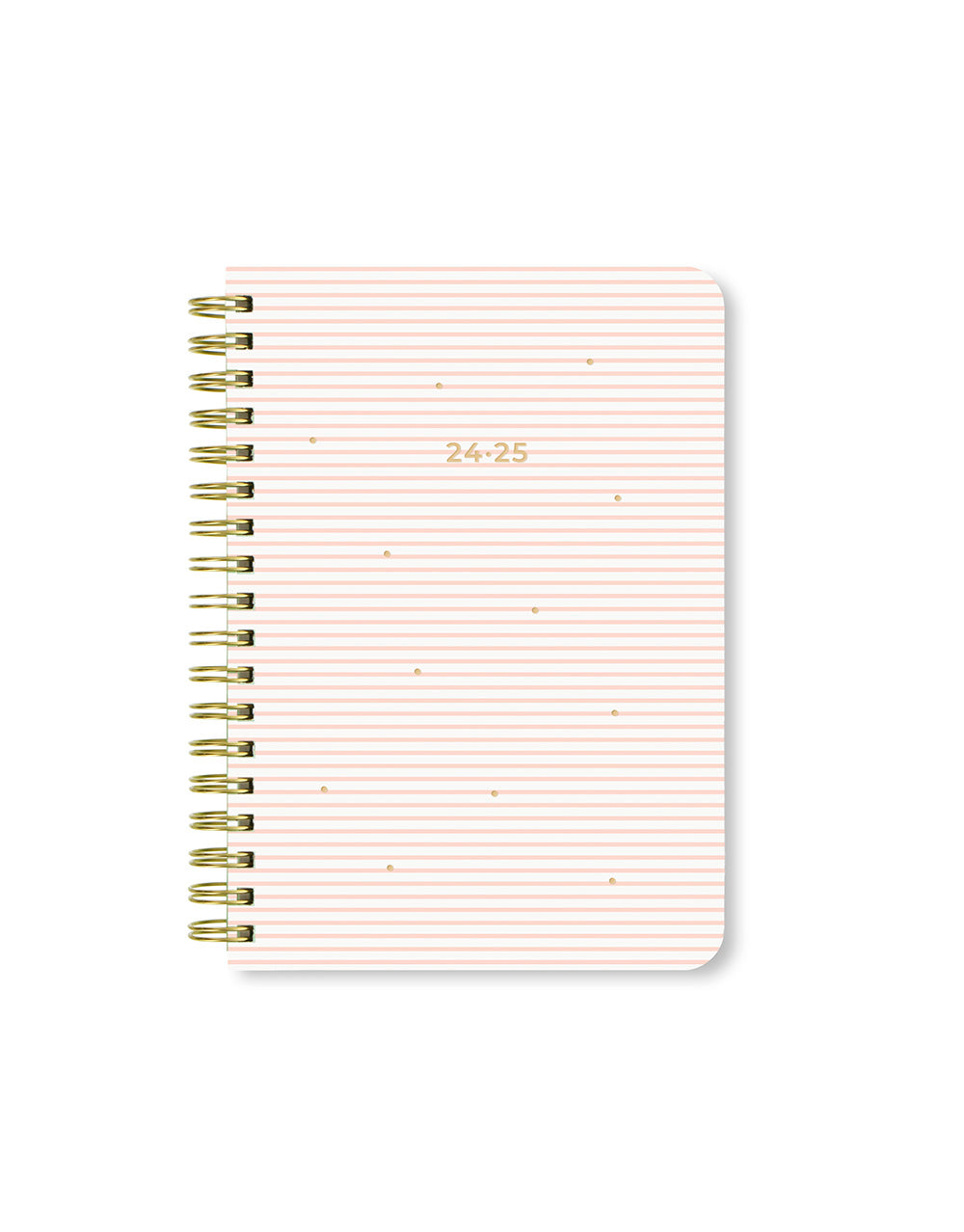 Stripes A6 Week to View Diary 2024-2025 - Multilanguage#colour_pink
