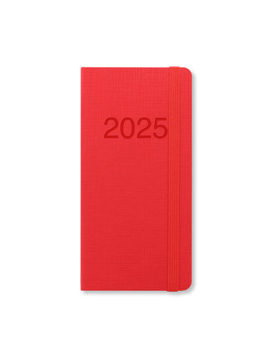 Memo Slim Week to View Diary 2025 - Multilanguage 25-080261#colour_red