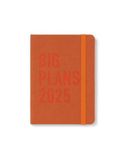 Big Plans A6 Day to a Page Diary with Appointments 2025 - Multilanguage 25-082430#colour_rust