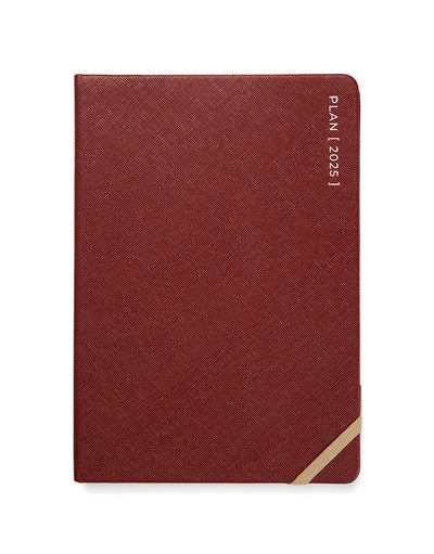 Serene A5 Week to View Diary 2025 - Multilanguage 25-082501#colour_burgundy