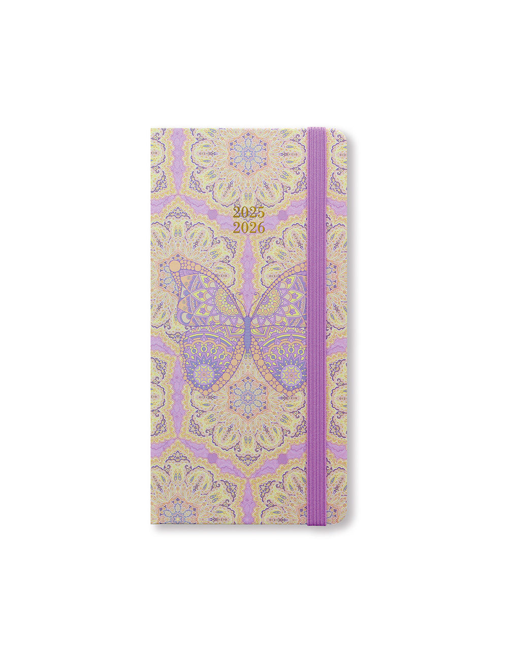Letts Paisley Slim Week to View Diary 2025-2026 - Multilanguage 26-030863 #colour_butterfly