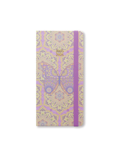 Letts Paisley Slim Week to View Diary 2025-2026 - Multilanguage 26-030863 #colour_butterfly