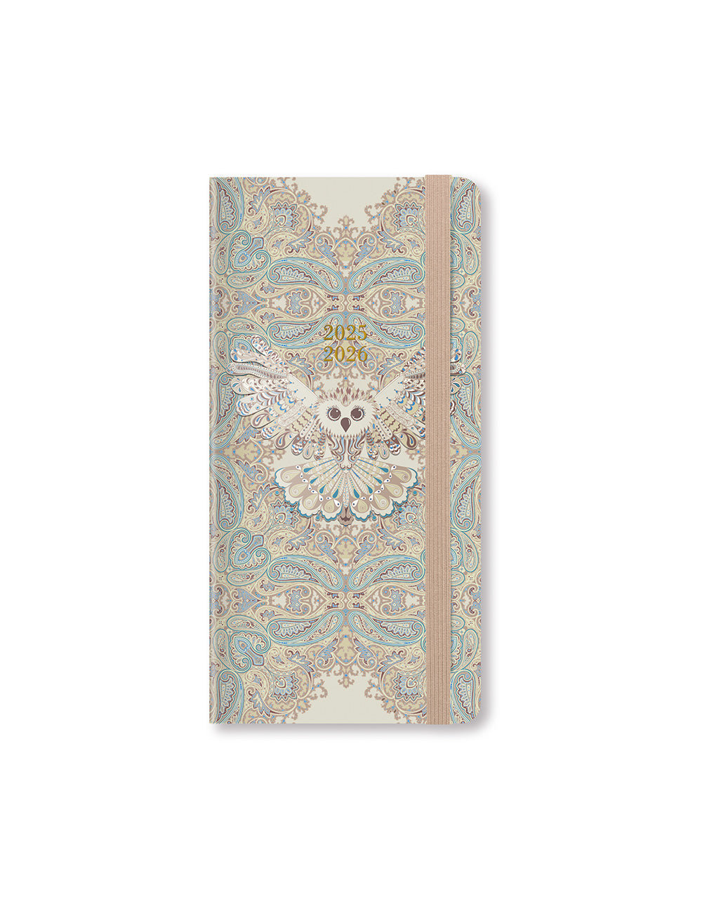 Letts Paisley Slim Week to View Diary 2025-2026 - Multilanguage 26-031143 #colour_owl