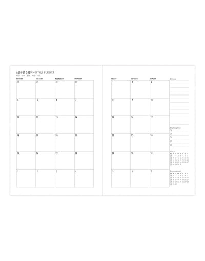Letts Inspire A6 Week to View Diary 2025-2026 - Multilanguage 26-031396 #colour_white