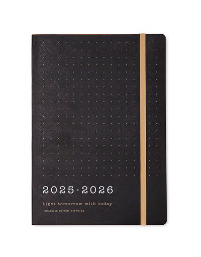 Letts Eco Writers Quotes A5 Week to View Diary 2025-2026 - Multilanguage 26-031475 #colour_black