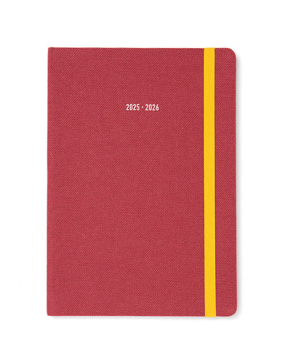 Letts Raw A5 Week to View Diary 2025-2026 - Multilanguage 26-031731 #colour_berry