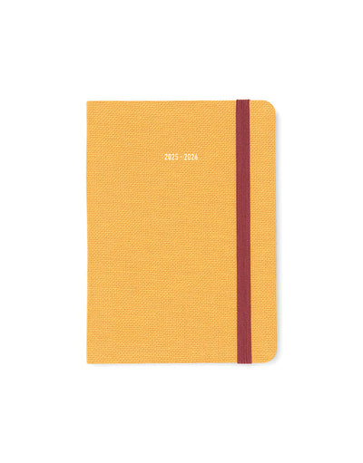 Letts Raw A6 Week to View Diary 2025-2026 - Multilanguage 26-031735 #colour_mustard
