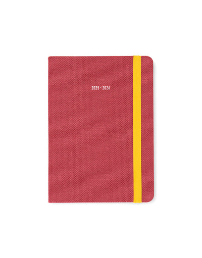 Letts Raw A6 Week to View Diary 2025-2026 - Multilanguage 26-031736 #colour_berry