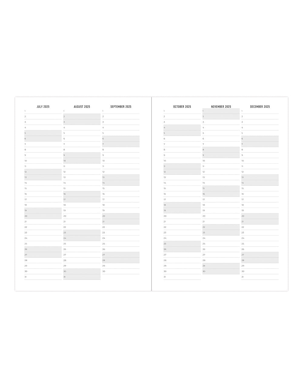 Letts Spring Valley A5 Week to View 18-Month Diary 2025-2026 - Multilanguage 26-031799 #colour_mint