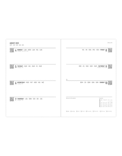 Letts Spring Valley A6 Week to View 18-Month Diary 2025-2026 - Multilanguage 26-031801 #colour_green