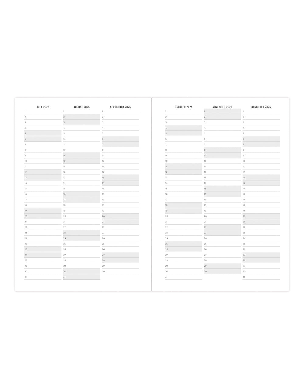 Letts Spring Valley A6 Week to View 18-Month Diary 2025-2026 - Multilanguage 26-031802 #colour_mint