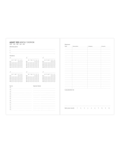 Letts Joy A5 Week to View Diary 2025-2026 - Multilanguage 26-031805 #colour_black