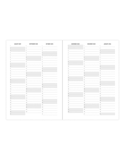 Letts Joy A6 Week to View Diary 2025-2026 - Multilanguage 26-031808 #colour_teal