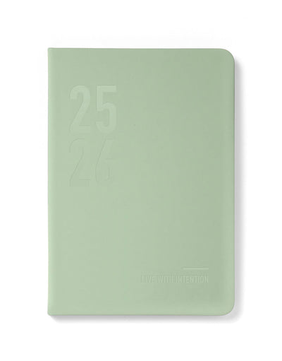 Letts Conscious A5 Day to a Page Diary with Appointments 2025-2026 - Multilanguage 26-031829 #colour_sage