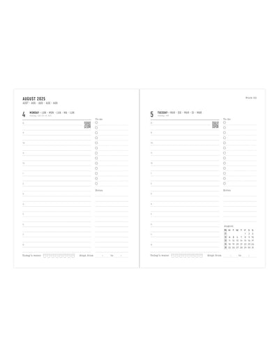 Letts Conscious A5 Day to a Page Diary with Appointments 2025-2026 - Multilanguage 26-031832 #colour_rosewater