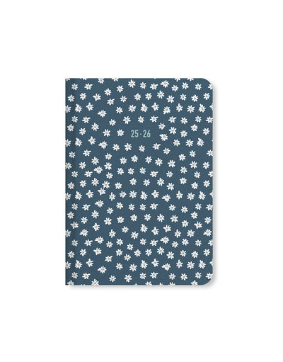 Letts Daisies A6 Week to View Diary 2025-2026 - Multilanguage 26-031868 #colour_blue