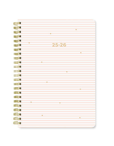 Letts Stripes A5 Week to View Diary 2025-2026 - Multilanguage 26-031875 #colour_pink