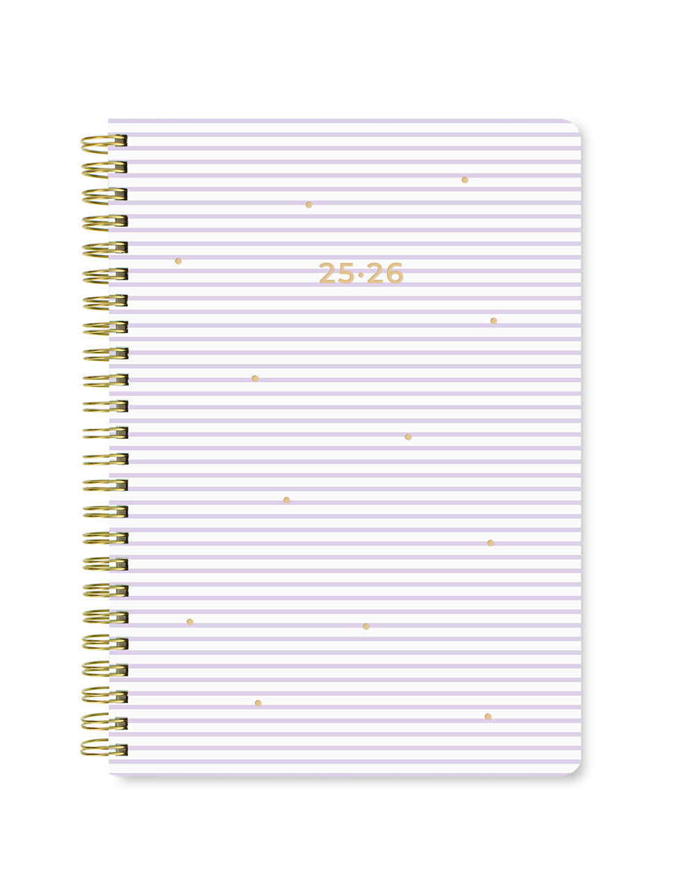 Letts Stripes A5 Week to View Diary 2025-2026 - Multilanguage 26-031876 #colour_lilac