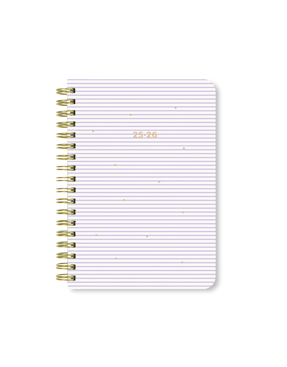Letts Stripes A6 Week to View Diary 2025-2026 - Multilanguage 26-031880 #colour_lilac