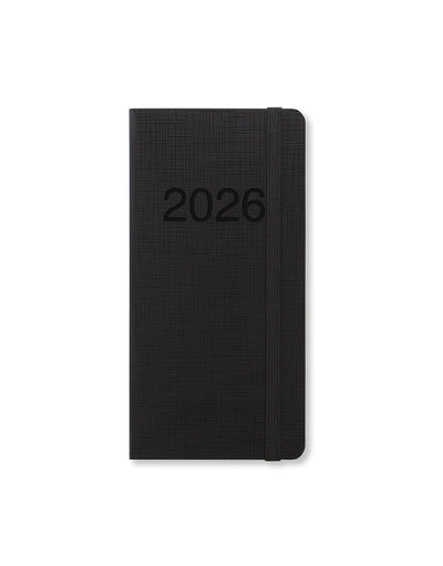 Letts of London Memo Slim Week to View Diary 2026 - Multilanguage Black 26-080260 #colour_black