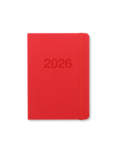 Letts of London Memo A6 Week to View Diary 2026 - Multilanguage Red 26-080264 #colour_red