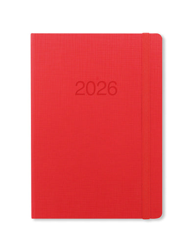 Letts of London Memo A5 Week to View Diary 2026 - Multilanguage Red 26-080267 #colour_red