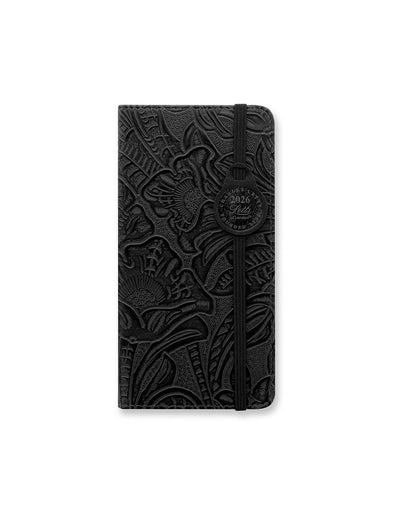 Letts of London Baroque Slim Week to View Diary 2026 - Multilanguage Black 26-080388 #colour_black