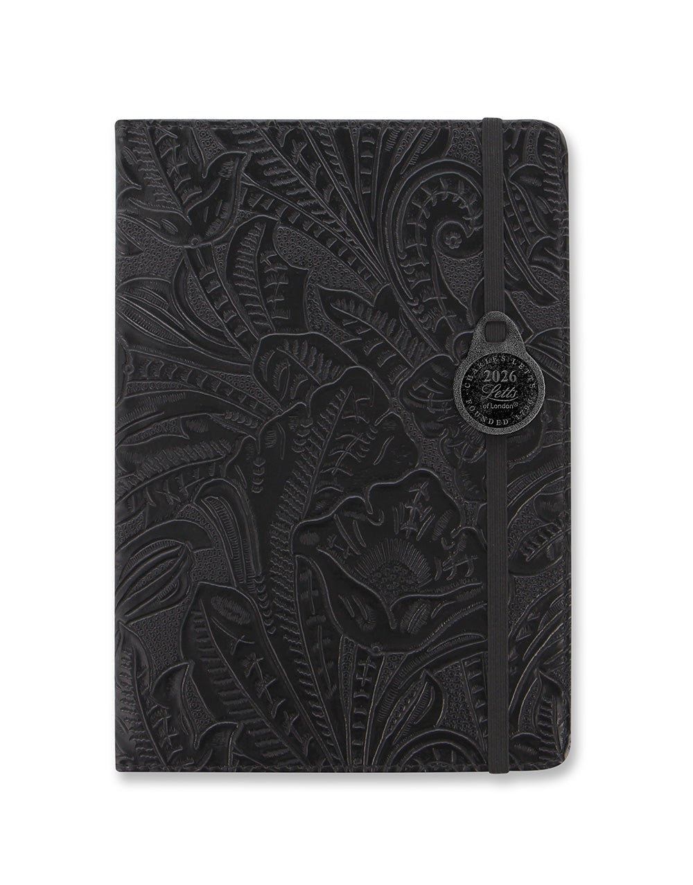 Letts of London Baroque A5 Week to View Diary 2026 - Multilanguage Black 26-080391 #colour_black