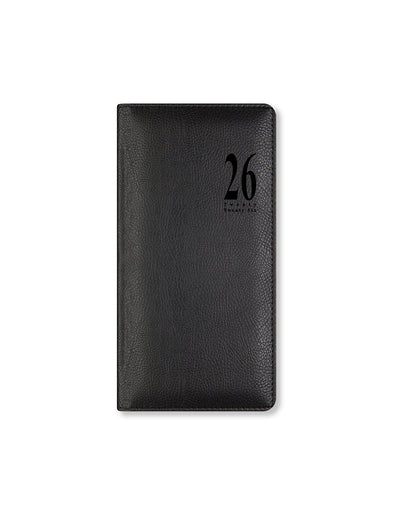 Letts of London Milano Slim Week to View Diary 2026 - Multilanguage Black 26-080557 #colour_black