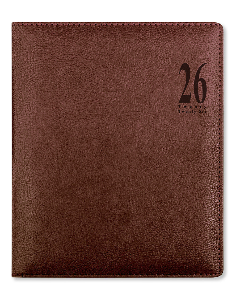Letts of London Milano Quarto Vertical Week to View Diary with Appointments 2026 - Multilanguage Chocolate 26-081172 #colour_chocolate