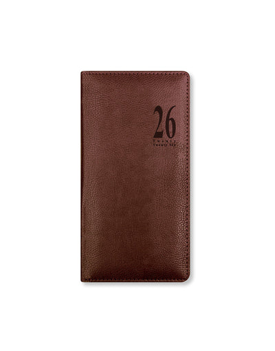 Letts of London Milano Slim Week to View Diary 2026 - Multilanguage Chocolate 26-081173 #colour_chocolate