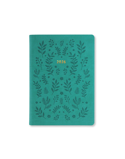 Letts of London Woodland A6 Week to View Diary 2026 - Multilanguage Green 26-082167 #colour_green