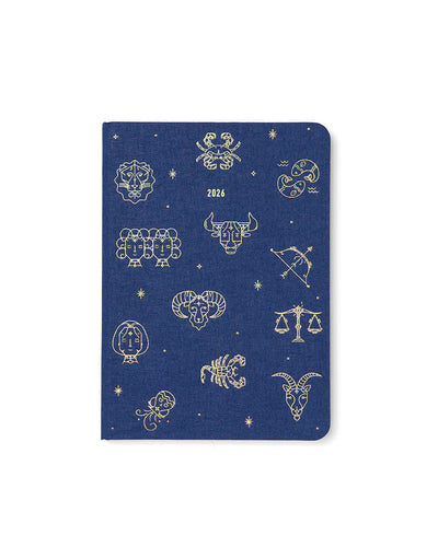 Letts of London Zodiac A6 Week to View Diary 2026 - Multilanguage Midnight 26-082299 #colour_midnight