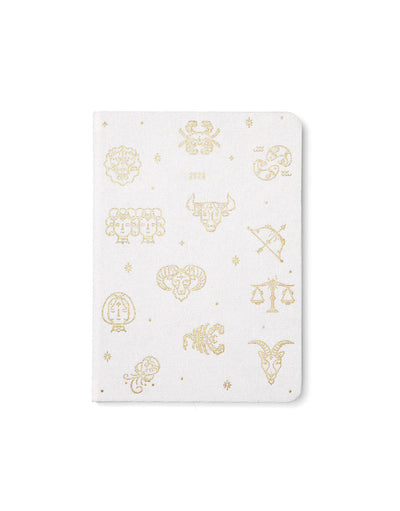 Letts of London Zodiac A6 Week to View Diary 2026 - Multilanguage Ivory 26-082301 #colour_ivory