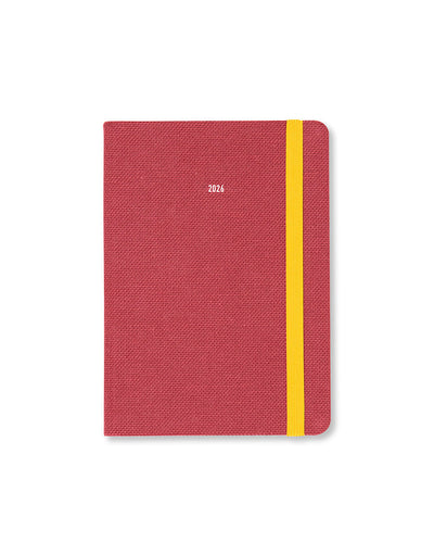 Letts of London Raw A6 Week to View Diary 2026 - Multilanguage Berry 26-082315 #colour_berry