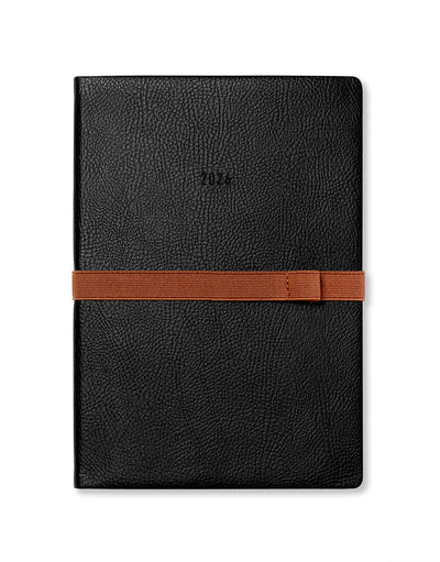 Letts of London Oslo A5 Week to View Diary 2026 - Multilanguage Black 26-082335 #colour_black