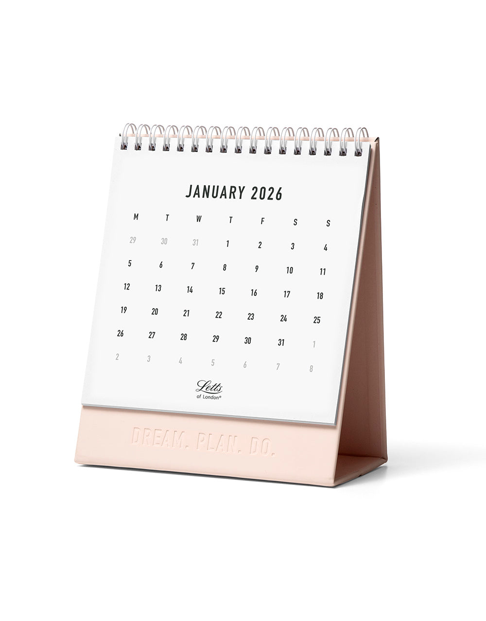 Letts of London Conscious 2026 Desk Calendar Rosewater 26-082345 #colour_rosewater