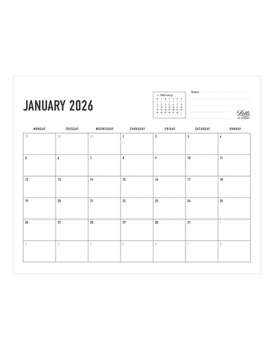 Letts of London Conscious 2026 Wall Calendar Sage 26-082347 #colour_sage