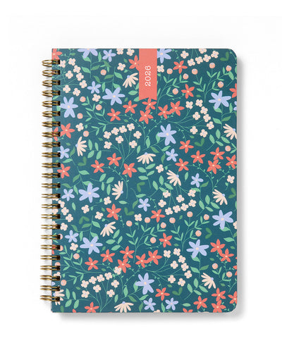 Letts of London Spring Valley A5 Week to View Diary 2026 - Multilanguage Green 26-082376 #colour_green