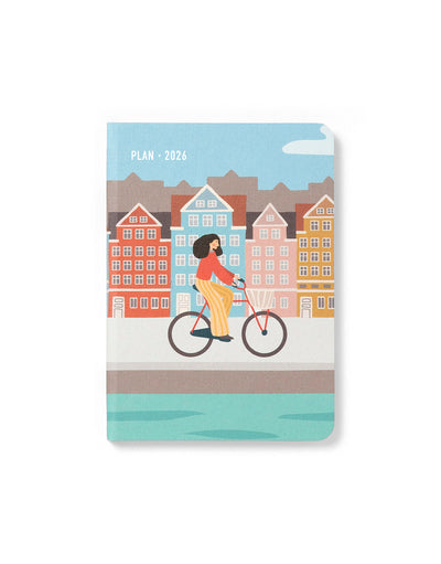 Letts of London Wanderlust A6 Week to View Diary 2026 - Multilanguage Amsterdam 26-082437 #colour_amsterdam