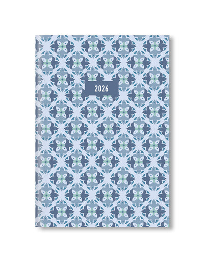 Letts of London Morocco A5 Week to View Diary 2026 - Multilanguage Blue 26-082495 #colour_blue