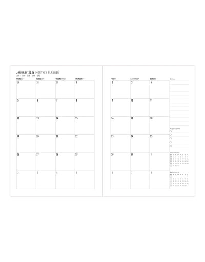 Letts of London Morocco A5 Week to View Diary 2026 - Multilanguage Blue 26-082495 #colour_blue