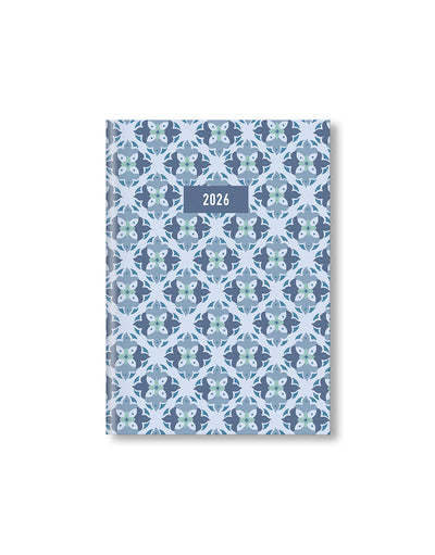 Letts of London Morocco A6 Week to View Diary 2026 - Multilanguage Blue 26-082497 #colour_blue