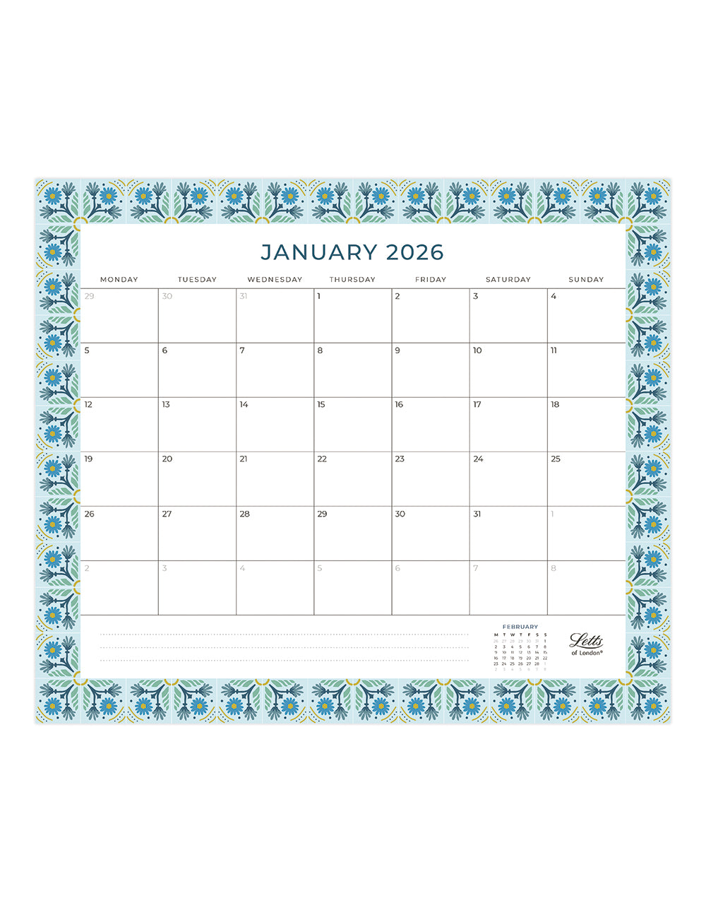 Letts of London Morocco 2026 Wall Calendar 26-082498