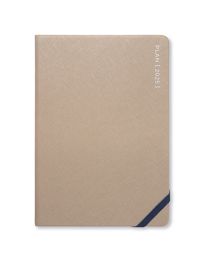 Letts of London Serene A5 Week to View Diary 2026 - Multilanguage Taupe 26-082503 #colour_taupe