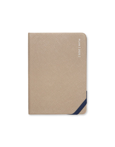 Letts of London Serene A6 Week to View Diary 2026 - Multilanguage Taupe 26-082504 #colour_taupe