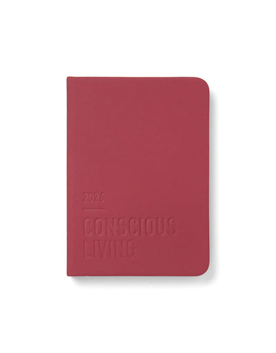 Letts of London Conscious Evergreen A6 Week to View Diary 2026 - Multilanguage Berry 26-082556 #colour_berry
