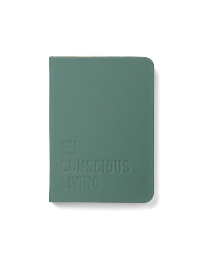 Letts of London Conscious Evergreen A6 Week to View Diary 2026 - Multilanguage Pine 26-082557 #colour_pine